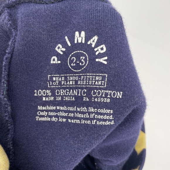 Primary 2pc Child's Christmas Tree Fair Isle Pajama Size 2-3 100% Organic Cotton - Picture 10 of 10